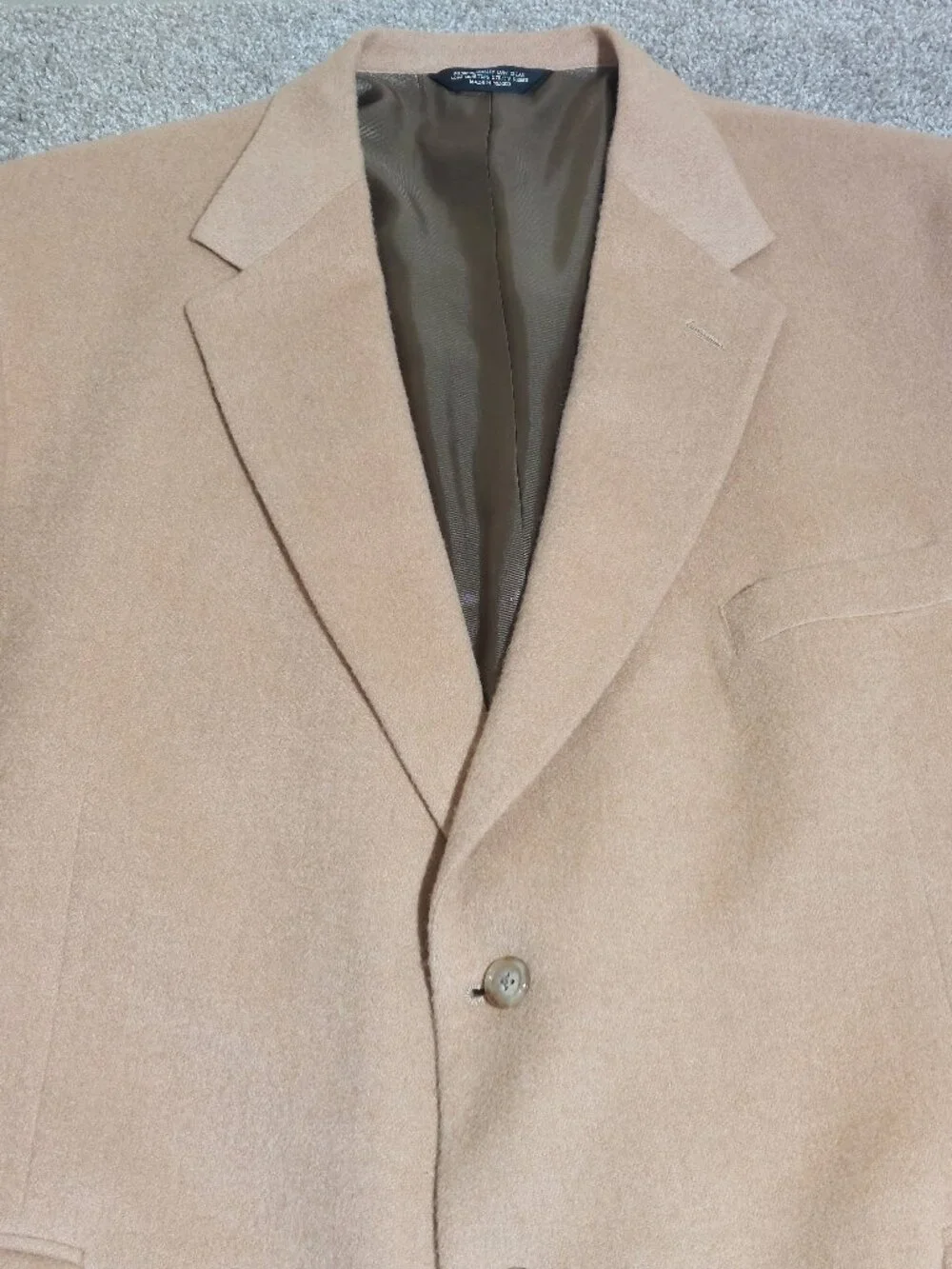 Vintage Evan Picone Men's 100% Camel Hair Blazer Sport Coat Tan Size 50R